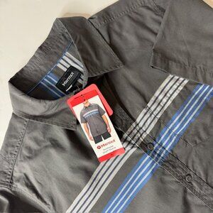 NWT Marmot Men's Slate Gray Button-down Shirt Short Sleeve Size M Northside